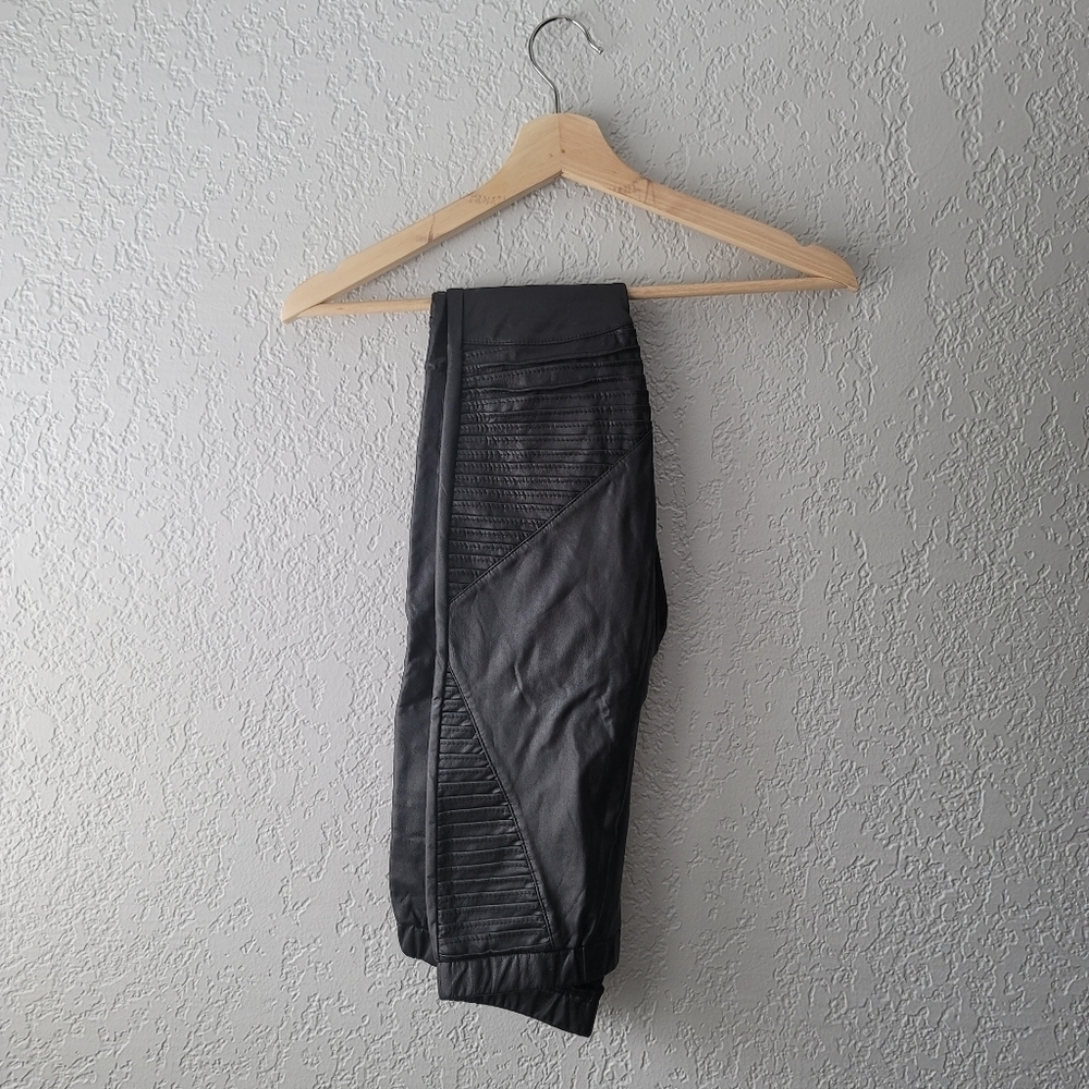Black Faux Leather Leggings